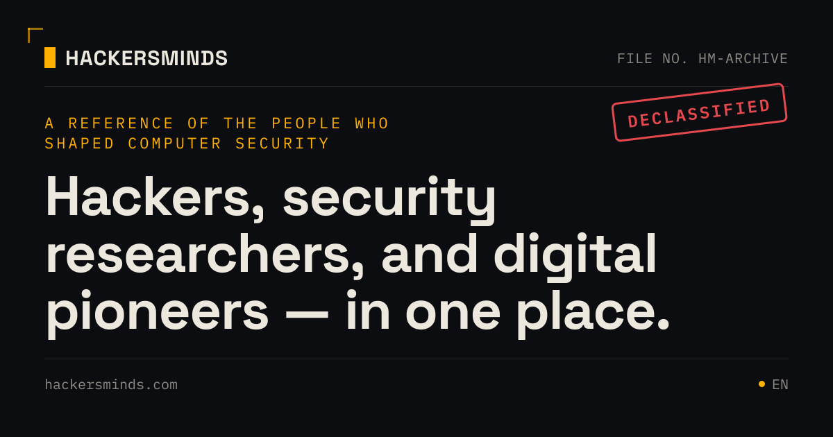 Famous hackers, security researchers & cryptographers